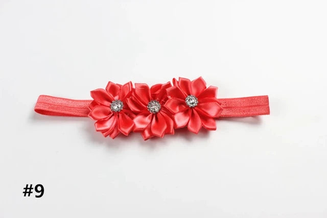 Set de 8 diademas elásticas de flores