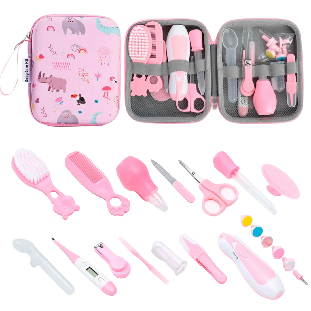 Kit de aseo para bebé recién nacido rosado - Main Image
