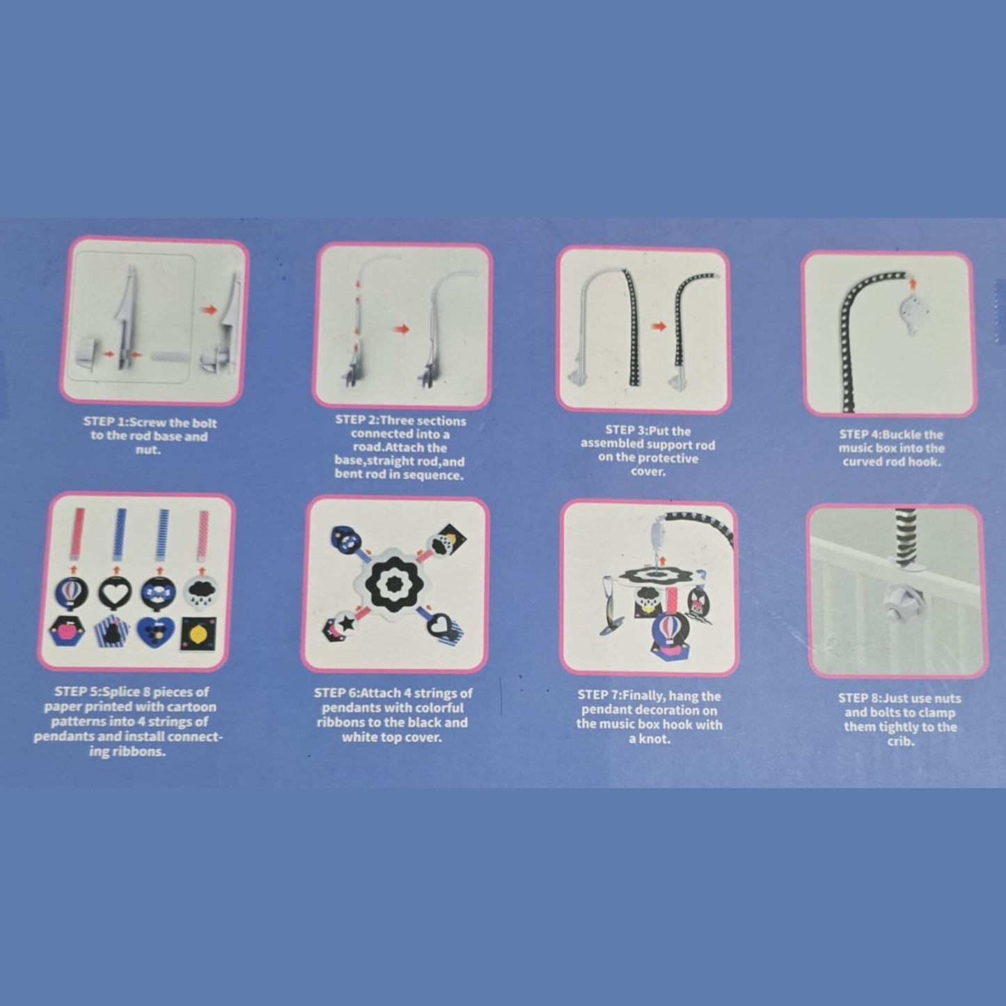 Móvil para bebé colores alto contraste