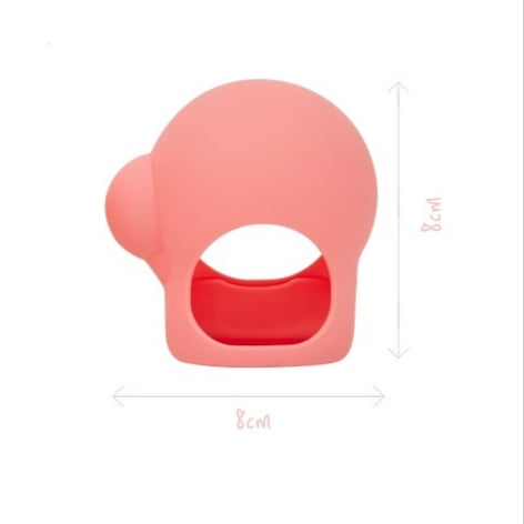 Guantes mordedores de silicón, 2 uds, rosa