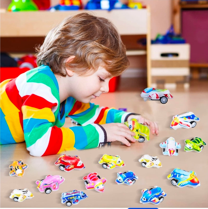 21 mini juguetes de aviones de retroceso para niño