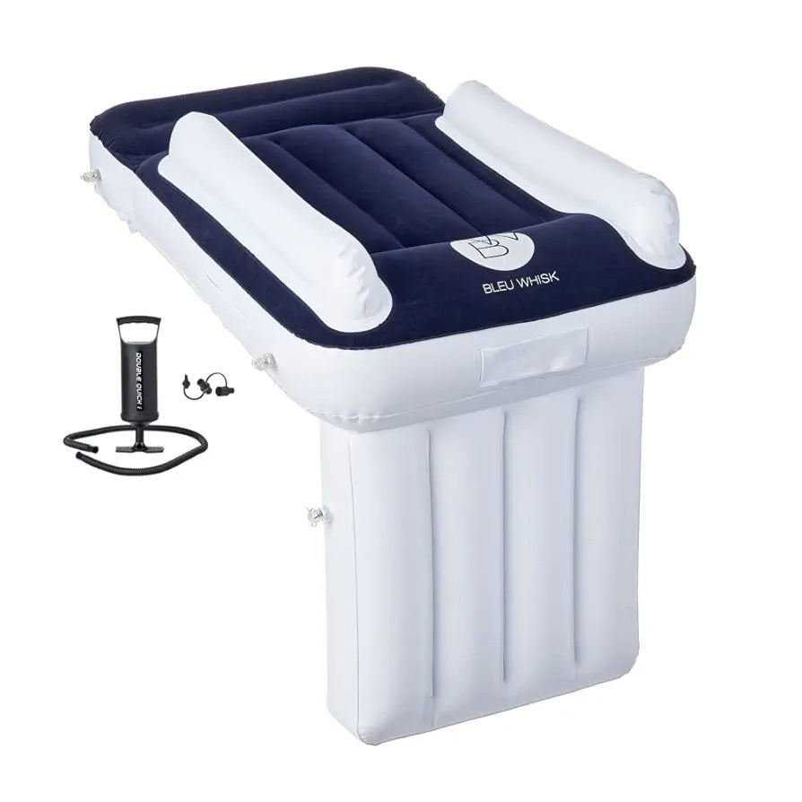 BleuWhisk - Cama inflable de viaje para niños, con inflador