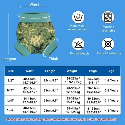Calzón de natación para niños, 3t, talla M