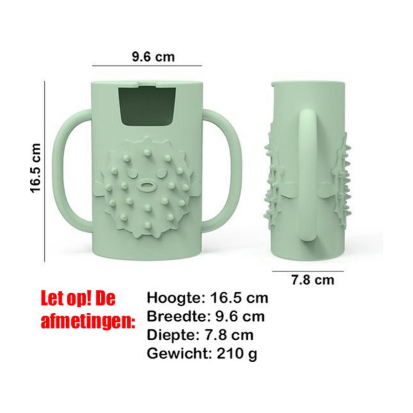 Soporte de silicona para bolsa exprimible o cartón de bebidas.