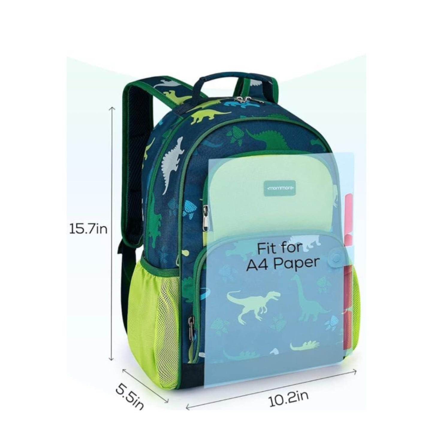 Mommore - Mochila para niños, dinosaurio