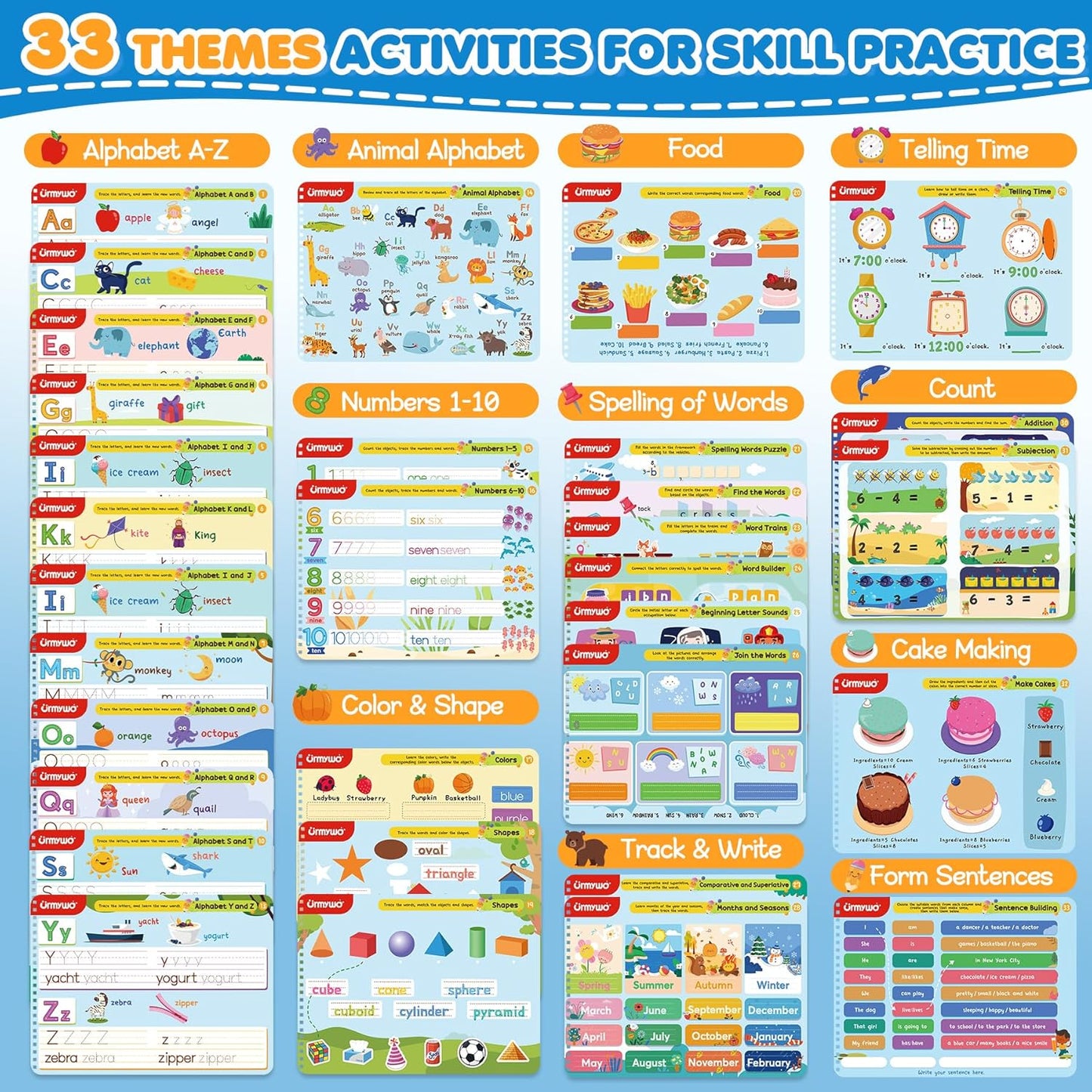 Libros de Actividades de aprendizaje preescolar