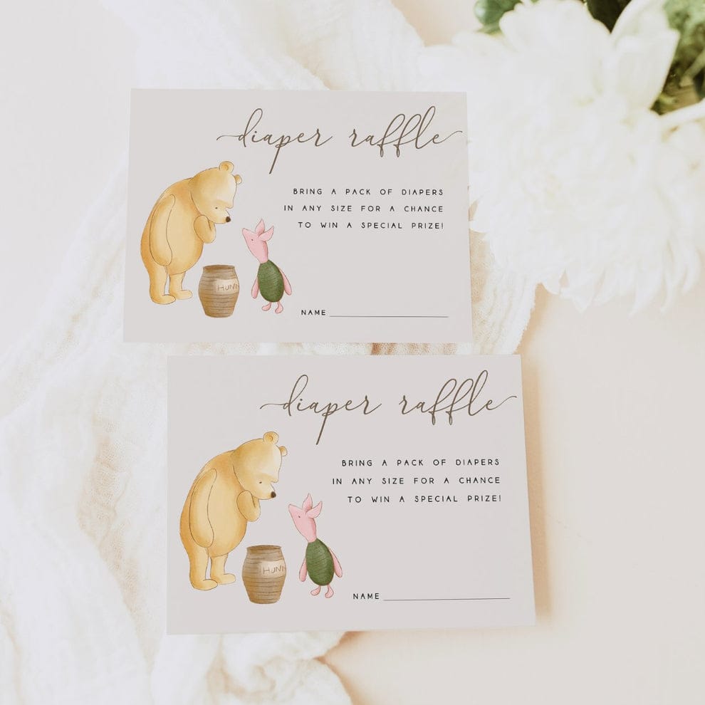 Juego de rifa de pañales, Pooh, 50pcs