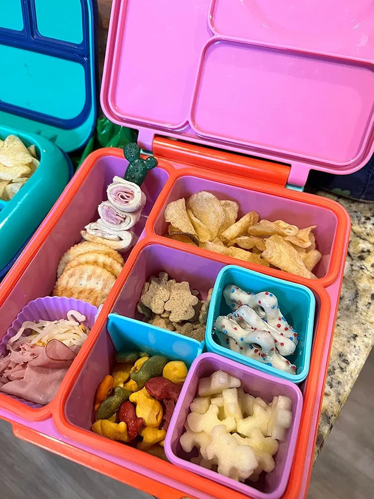 Contenedores de silicona, 2pcs, rosa/ naranja