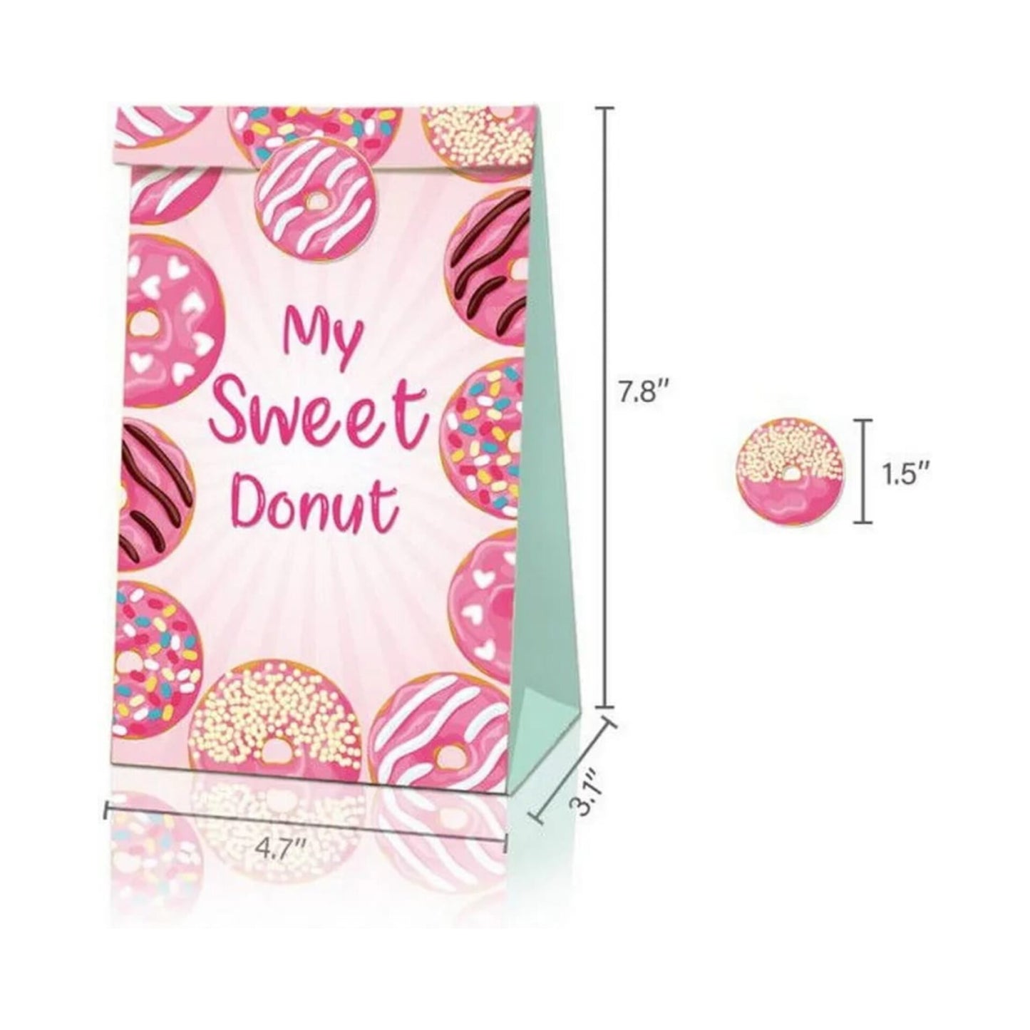 12 bolsas de papel donas