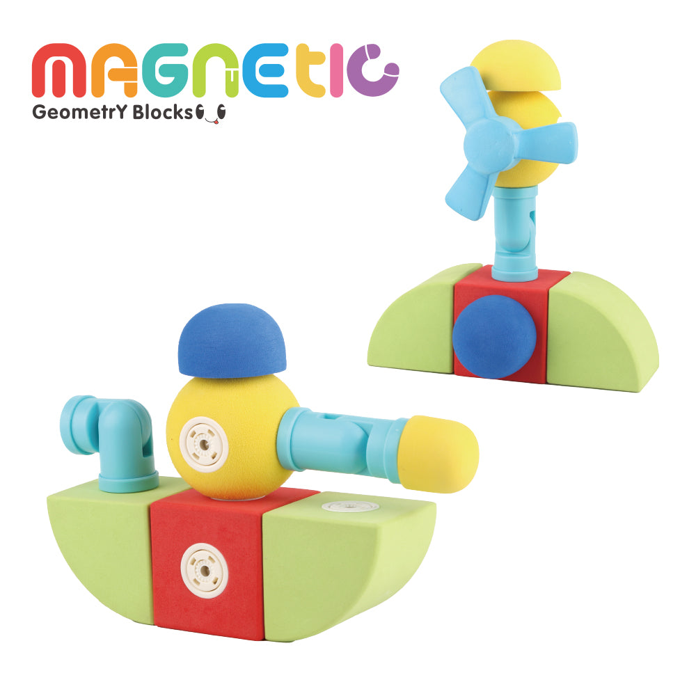 Juego de 24 bloques magnéticos para niños