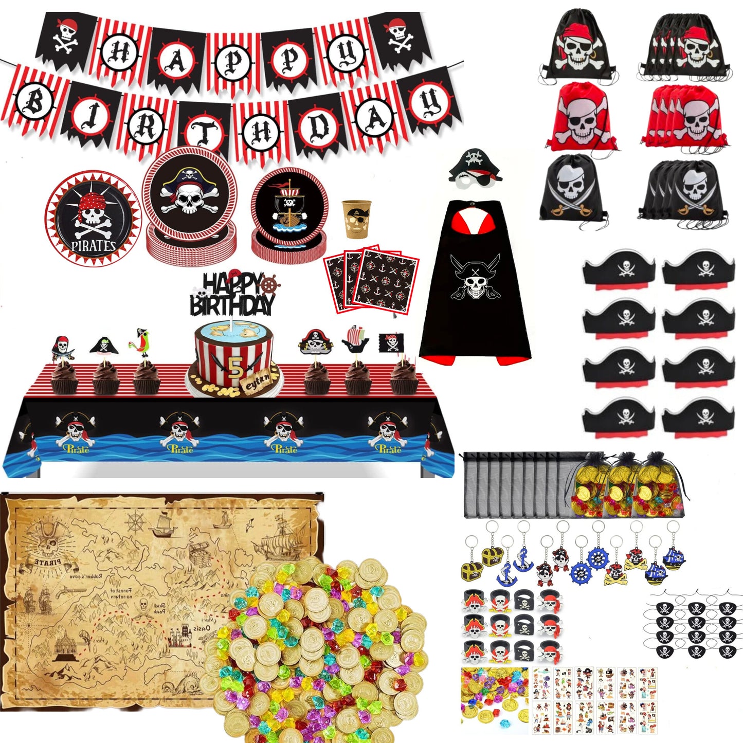 Gran paquete de fiesta pirata