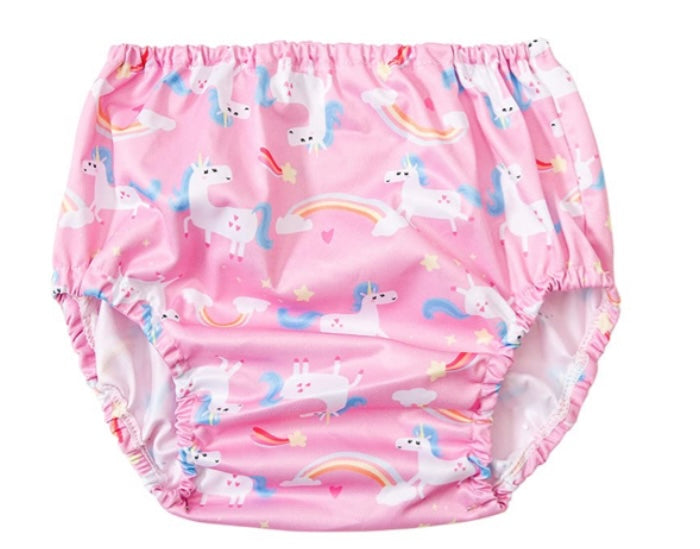 BISENKID Funda impermeable para pañales para pantalones de goma unicornio y sirena