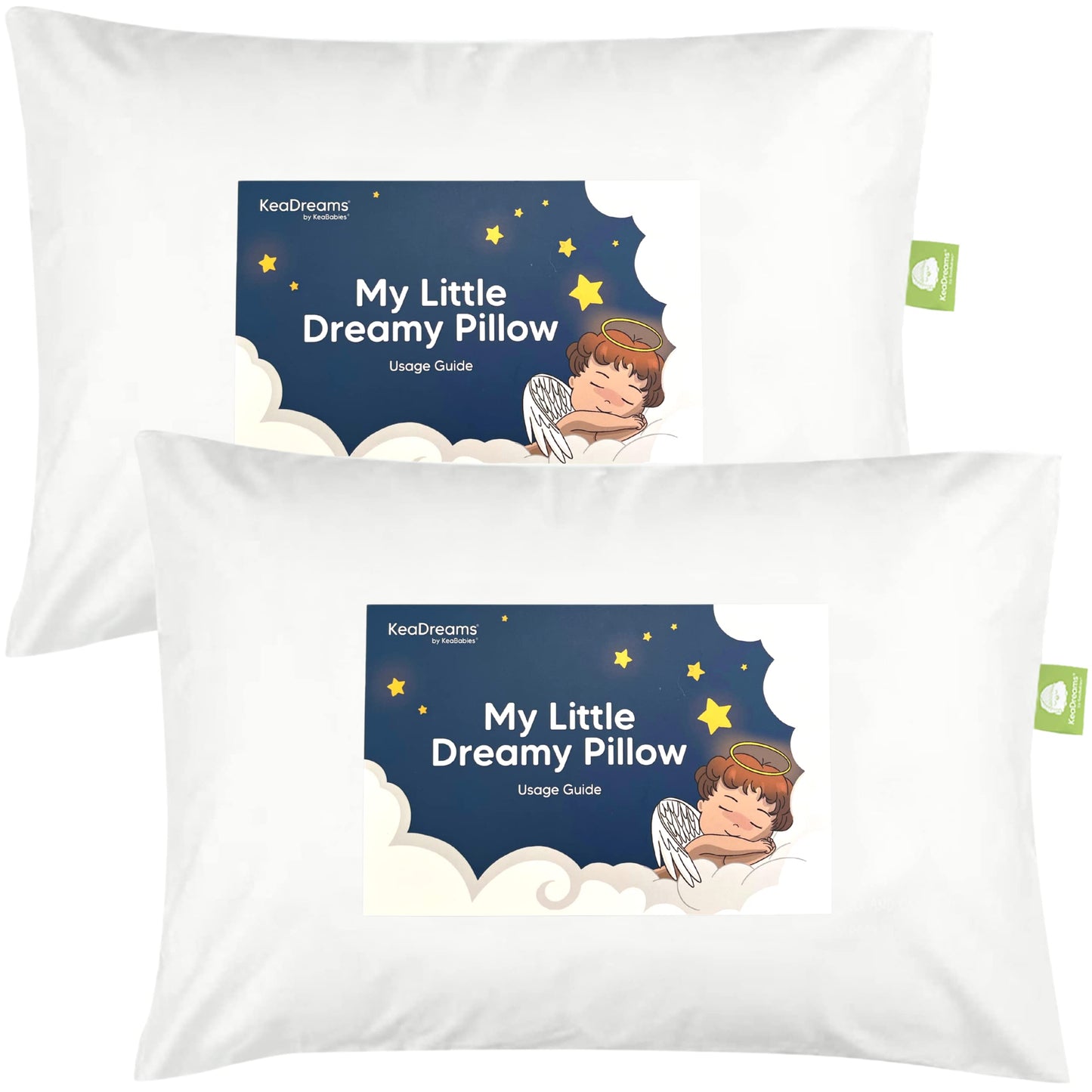 KeaBabies Paquete de 2 almohadas para niños pequeños de 13 x 18 pulgadas