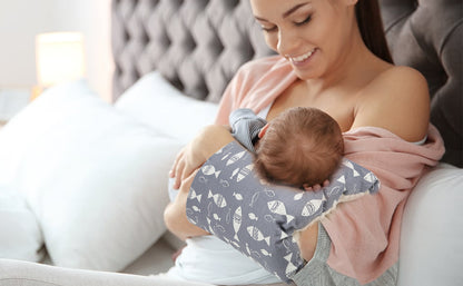 Almohada de lactancia para brazo, diseño peces