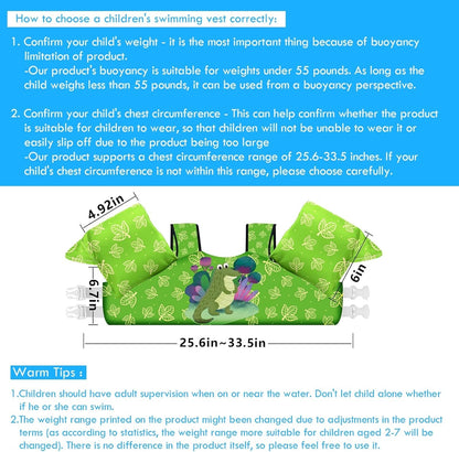 Chaleco salvavidas de natación para niños Chriffer para niños de 30 a 55 libras