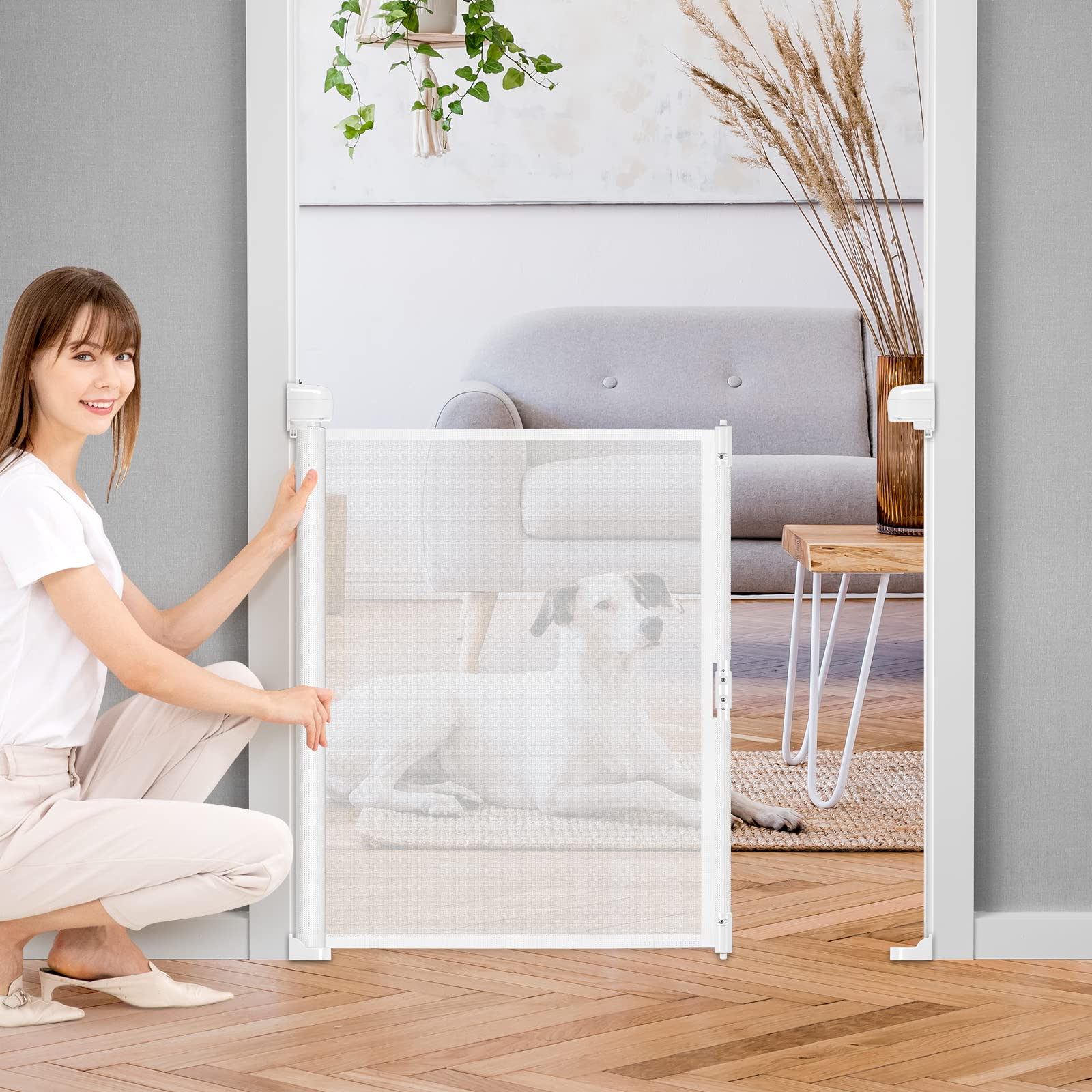 HEELALBABY Puertas de malla ajustables para bebéa