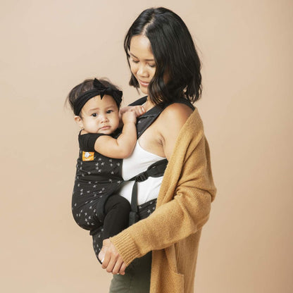 Baby Tula Lite - Portabebés compacto, ultra compacto y ligero, práctica bolsa de transporte, ergonómica y múltiples posiciones para 12 – 30 libras