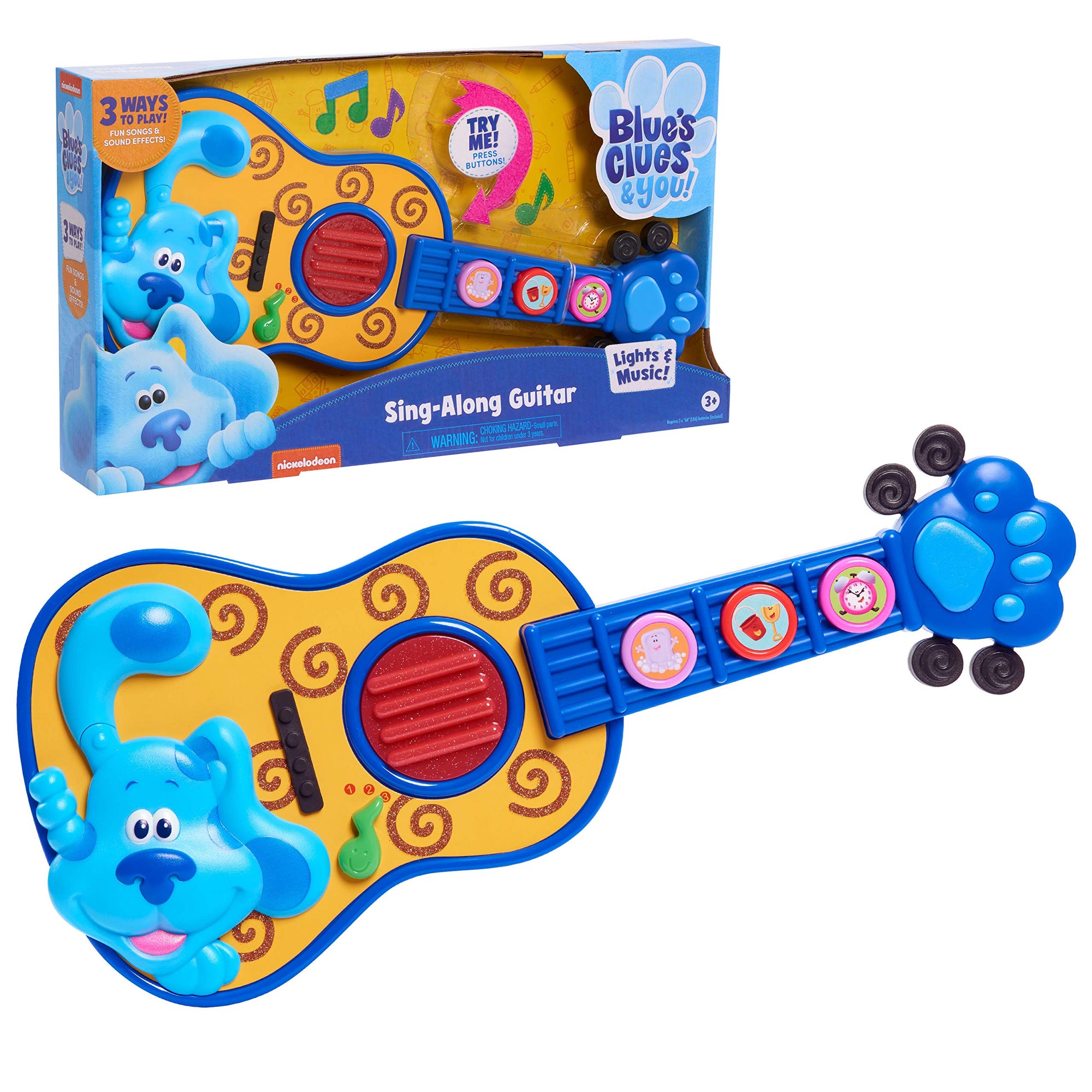 Blue's Clues & You! Just Play - Guitarra de juguete para niños de 3 años de edad