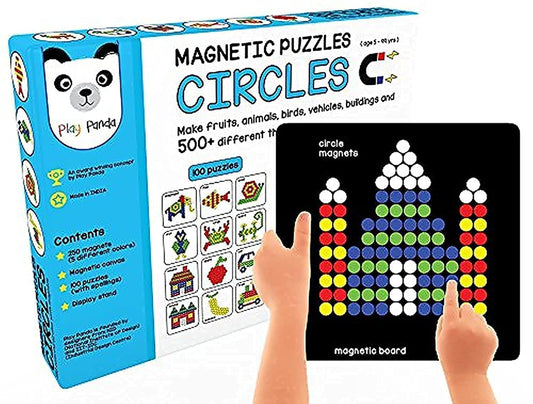 Juega Panda Magnetic Puzzles: Círculos con 250 imanes de colores