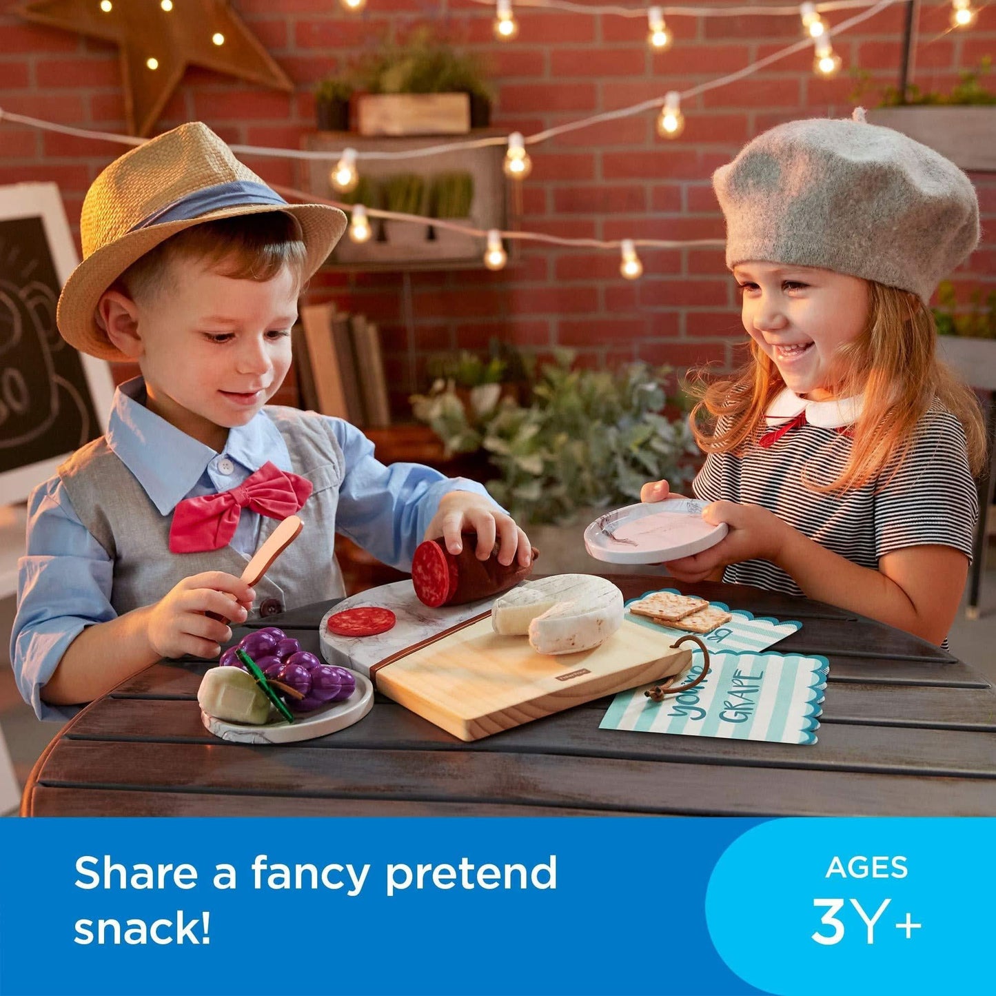 Fisher-Price Snacks for Two, Pretend Food Play Set