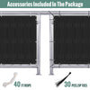 HilarityMax Pantalla de privacidad para balcón, 3.5 x 16.5 pies, negro