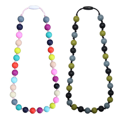 Collares masticables para niños sensoriales, 2 piezas de collar masticable