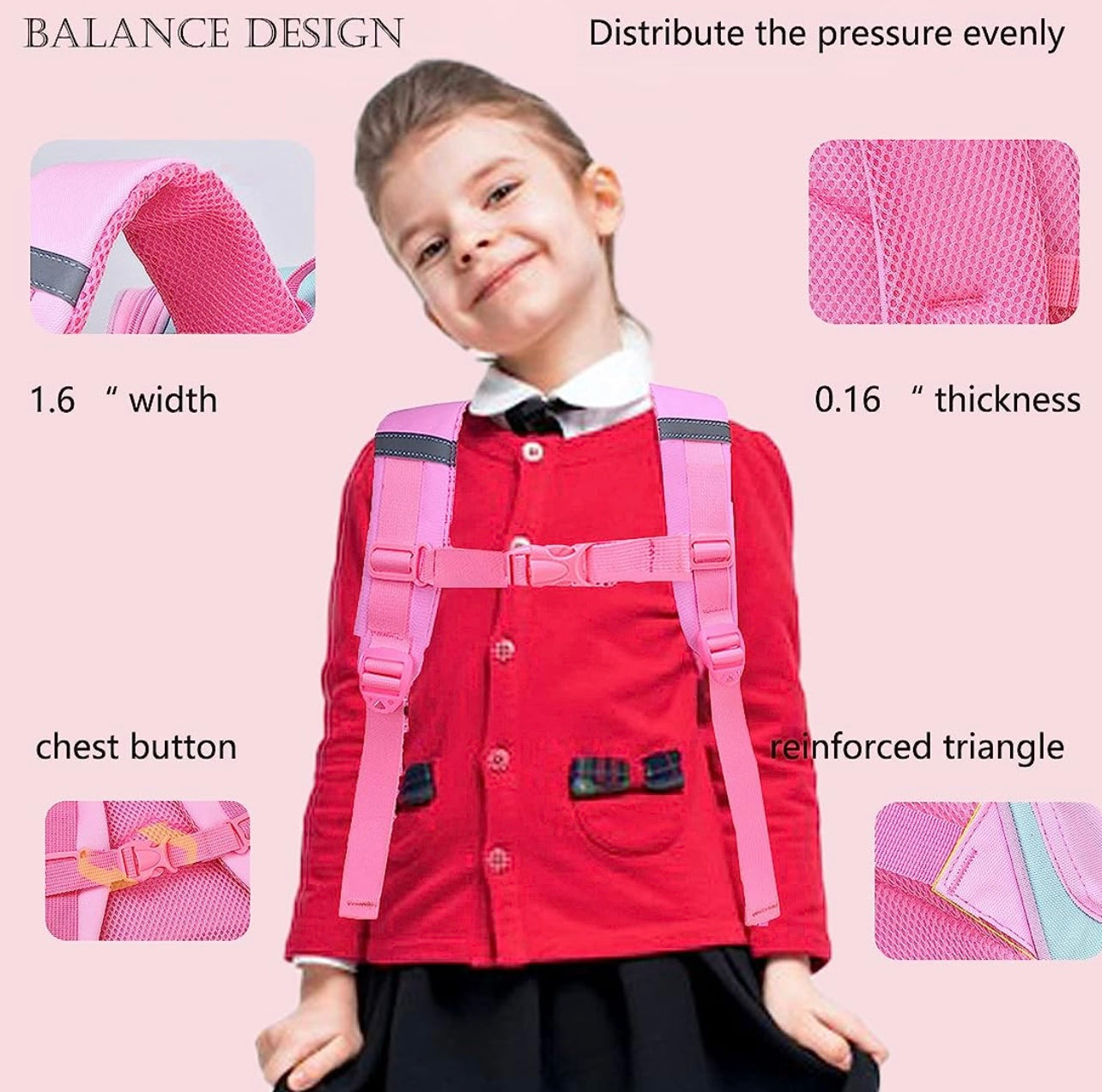 Mochila de unicornio de 16 pulgadas