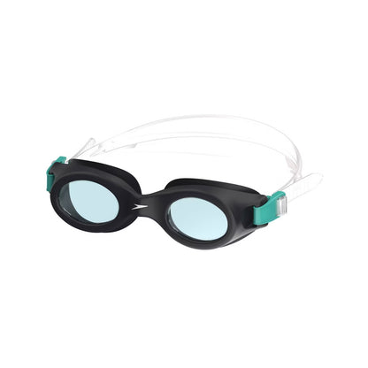 Gafas de natación Speedo Junior Glide estampadas - Negras / Correa ajustable, Edades 6-14