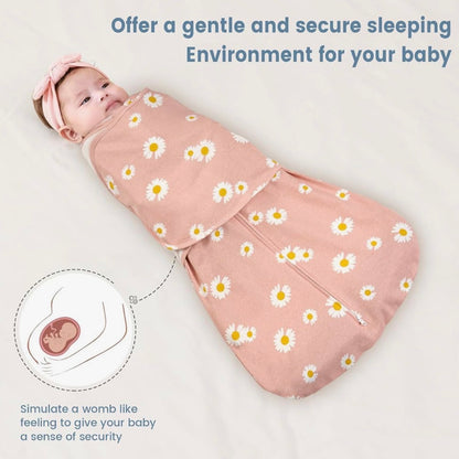 Saco de dormir envolvente para bebés ZIGJOY, 0-6 meses, 1.0 TOG, 100 % algodón