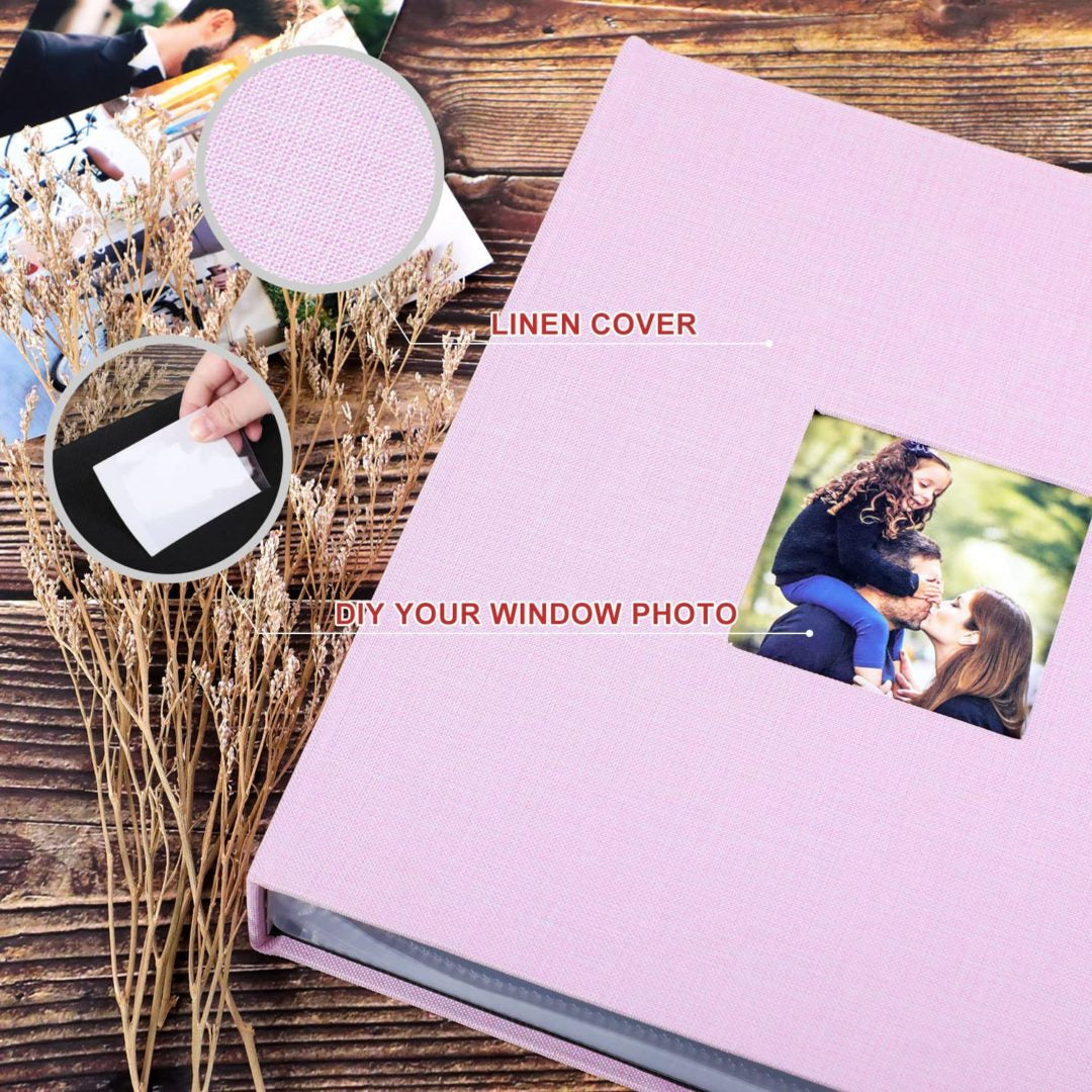 Lanpn Álbum de fotos de 8 x 10 pulgadas, 50 bolsillos, paquete de 2 unidades