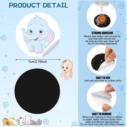 24 calcomanías de entrenamiento para ir al baño, reutilizables