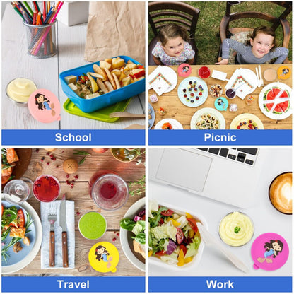 6 recipientes para salsa de ensalada para niños