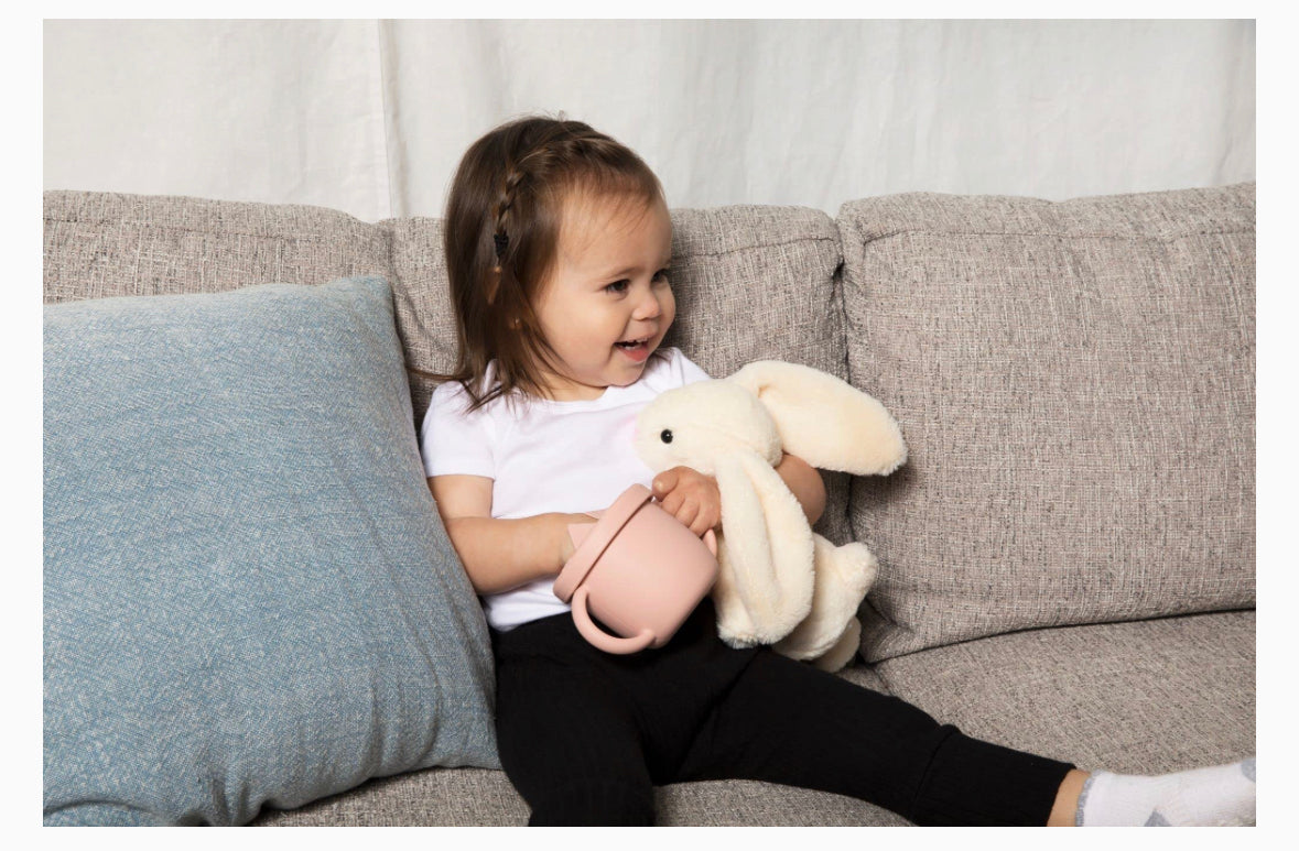 Kookie- Vaso de silicona con tapa para beber y aperitivos, tazas de transición y entrenamiento