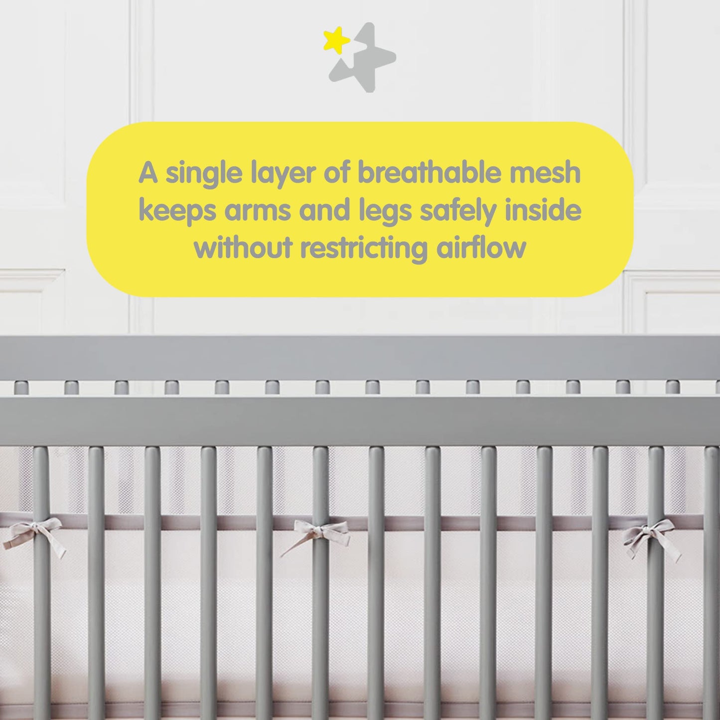 BreathableBaby Classic Baby Mesh Mini Forro de cuna
