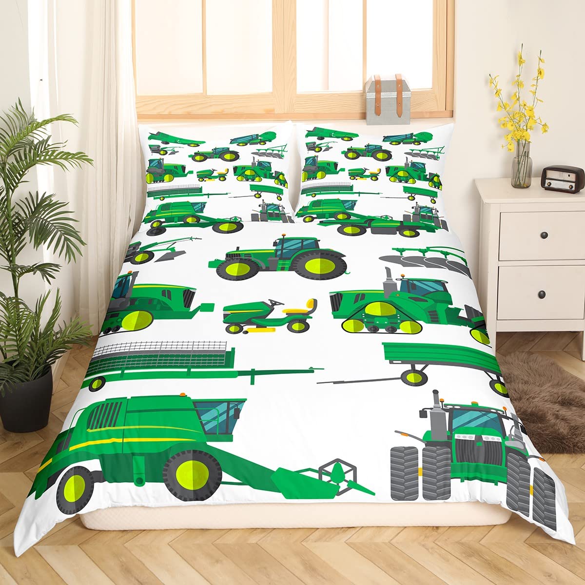 Erosebridal Set de cama twin de tractores