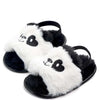 Sandalias De Bebé De Talón Abierto Con Panda, talla 12m