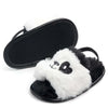 Sandalias De Bebé De Talón Abierto Con Panda, talla 12m