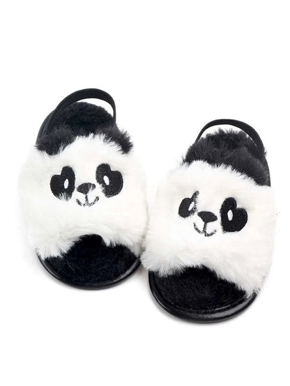 Sandalias De Bebé De Talón Abierto Con Panda, talla 12m