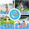 Homdas-Splash Pad y aspersor para niños pequeños de 68 pulgadas, diseño tortuga y delfines