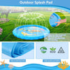 Homdas-Splash Pad y aspersor para niños pequeños de 68 pulgadas, diseño tortuga y delfines