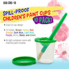 U.S. Art Supply 10 piezas de vasos de pintura antiderrame para niños con tapas de color