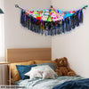 Hamaca para organización de pelcuche negro con luces LED