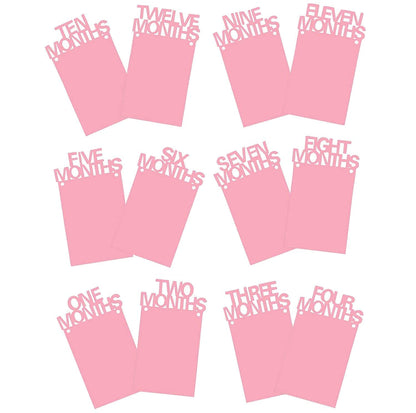 Banner de cumpleaños para bebé rosado