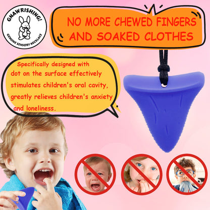 Collares masticables para niños sensoriales, 10 piezas de collar masticable de silicona para niños con autismo, TDAH, SPD, masticación, terapia motora oral