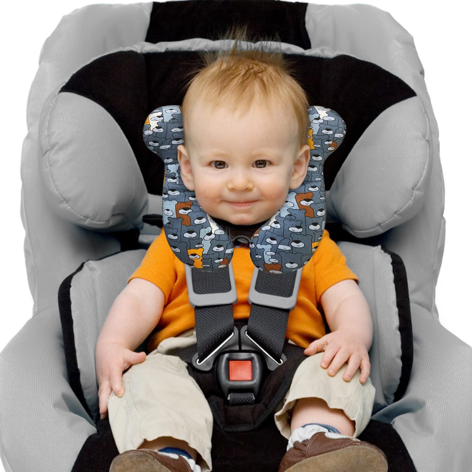 KAKIBLIN Almohada de viaje para bebé para cabeza y cuello, almohada de  apoyo mejorada para bebé, almohadas para el cuello del bebé para asiento de