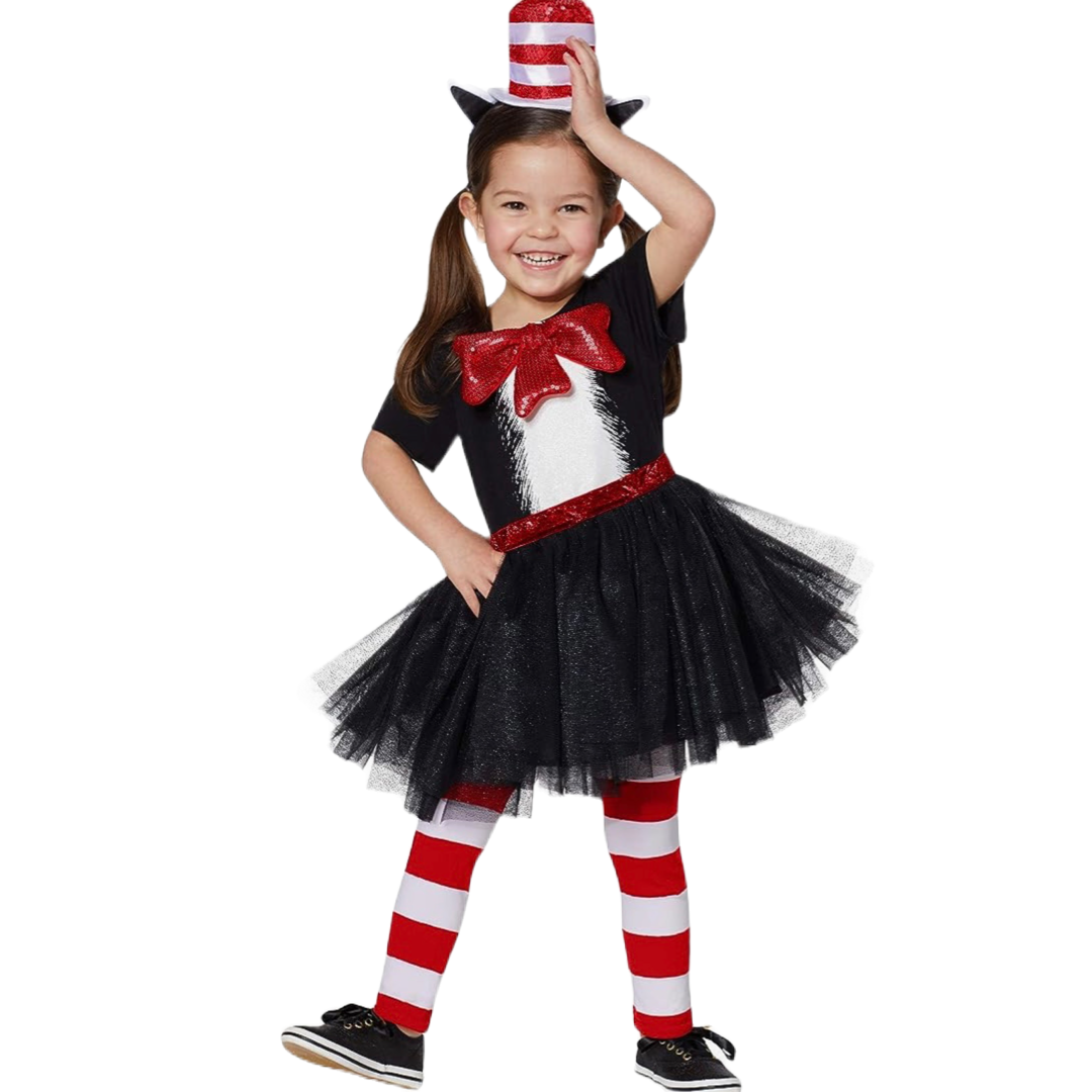Spirit Halloween Vestido de disfraz de gato en el sombrero del Dr. Seuss, 5-6 años