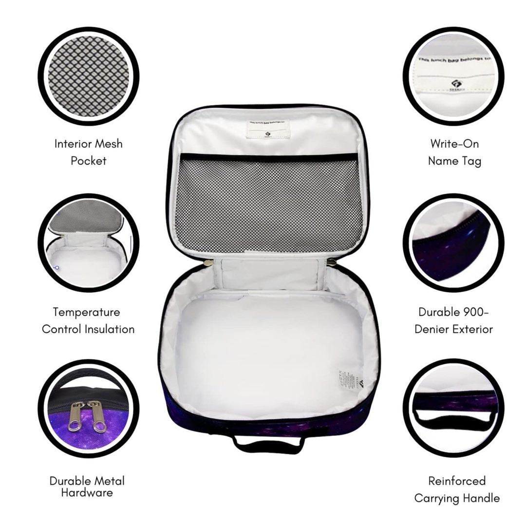 Lonchera de color rosa con teñido