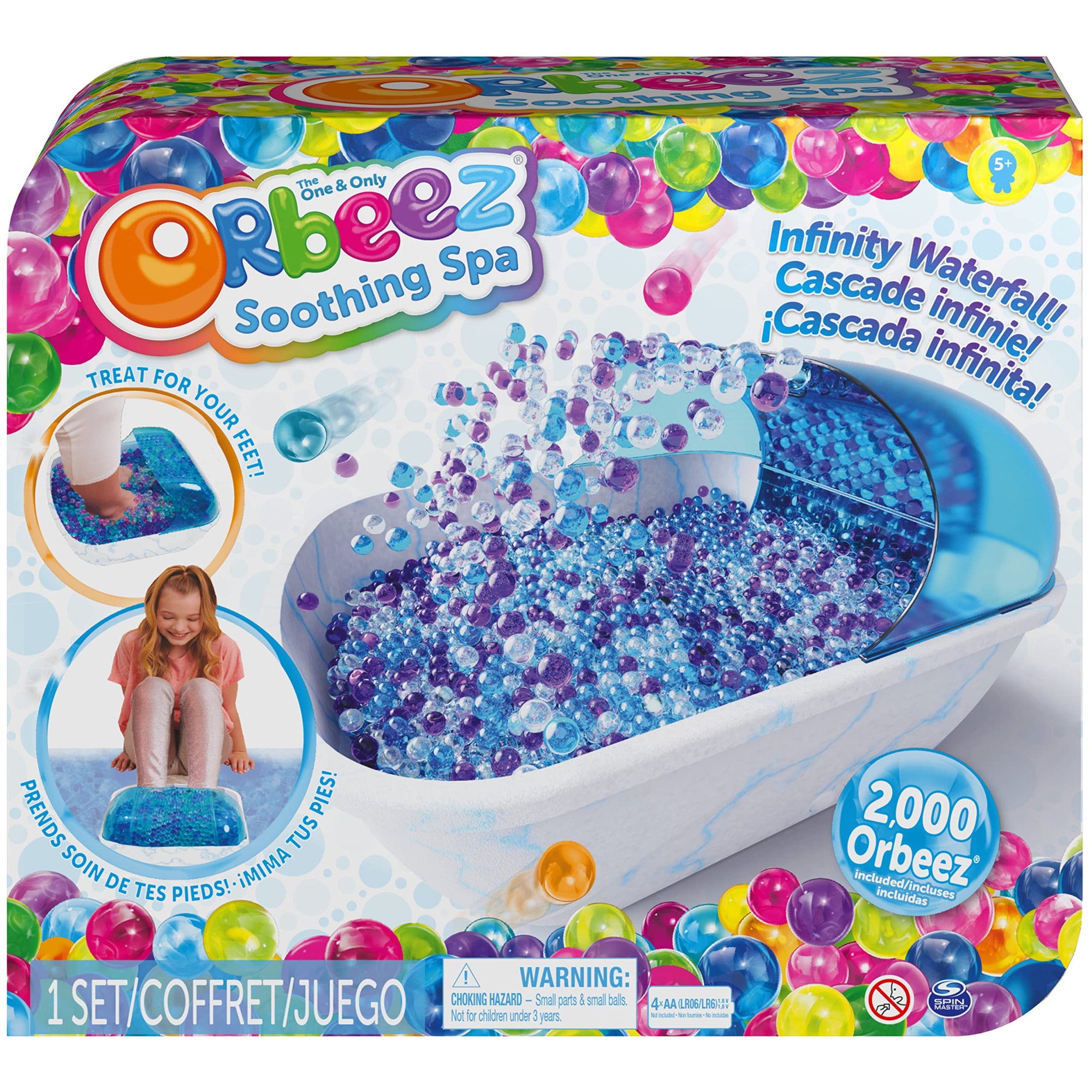 Orbeez Cuentas de agua, spa relajante para pies con 2,000 Orbeez