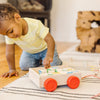 Melissa & Doug Carrito de madera clásico ABC juguete educativo con 30 bloques de madera