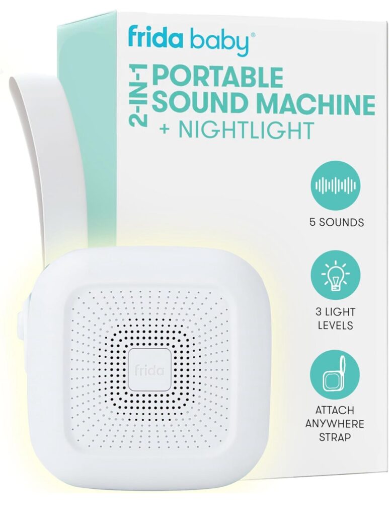 Frida Baby 2-en-1 Máquina de Sonido Portátil + Luz Nocturna – Máquina de Ruido Blanco